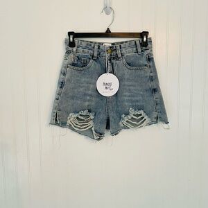NWT Princess Polly Jane light wash denim shorts - 2
